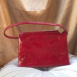 Vintage Red Latex Purse